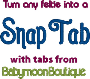 Snap Tab - DIY - Make your own snap tab design - three styles - turn feltie into snap tab