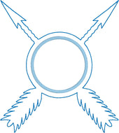 Tribal Arrows Monogram Frame Embroidery Design - 4x4 5x7 and 6x10