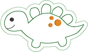 Dinosaur Feltie embroidery design - Stegosaurus