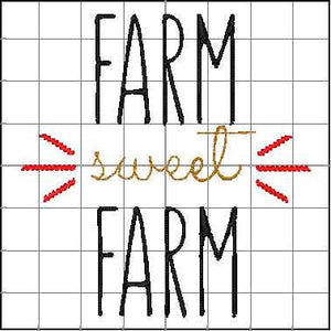 Farm Sweet Farm Kitchen Design  - Kitchen Towel or Potholder Embroidery Design