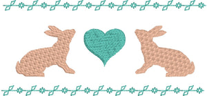 Bunny Borders Embroidery Design Set 4x4 and 5x7 sizes included