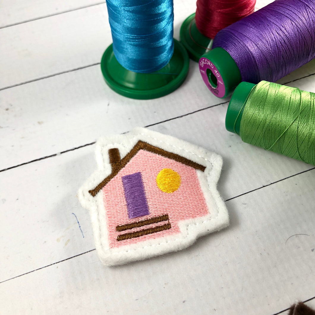 Mini House Feltie embroidery design