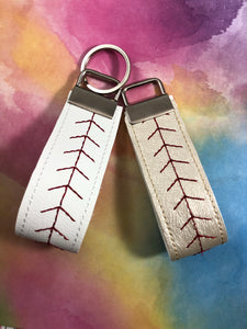 Baseball/Softball Stitching Wristlet Keyfob or Decorative Strap