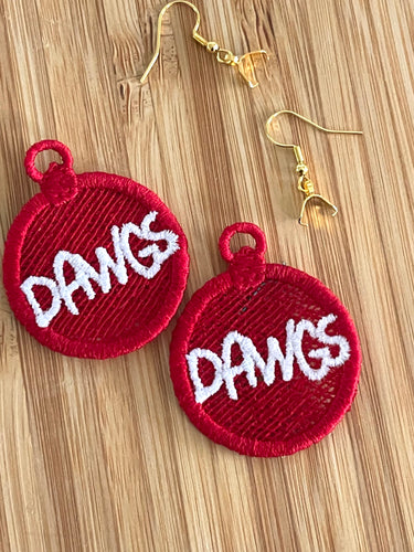 DAWGS FSL Earrings - In the Hoop Freestanding Lace Earrings