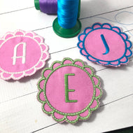 Frilly Flower Frame Applique Patch