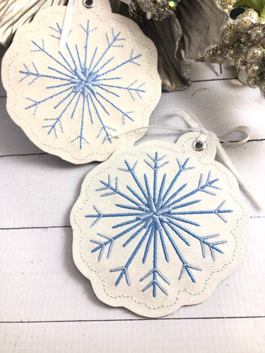 Snowflake Christmas Ornament for 4x4 hoops