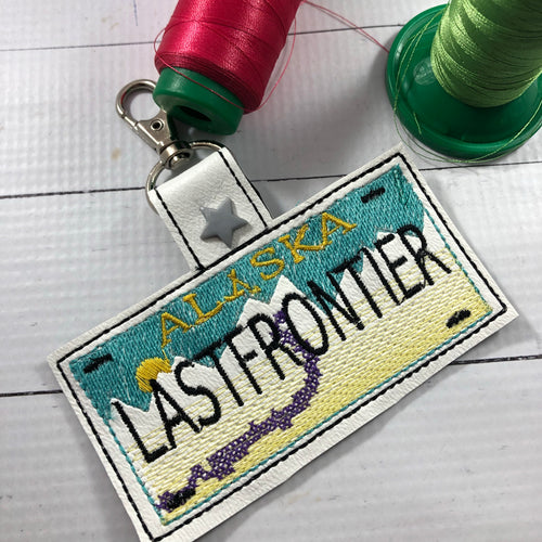 Alaska Plate Embroidery Snap Tab