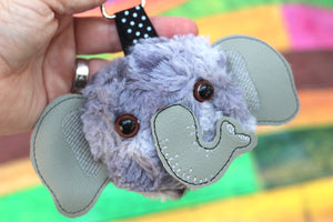 Puff esponjoso de elefante - Diseño de bordado en el aro