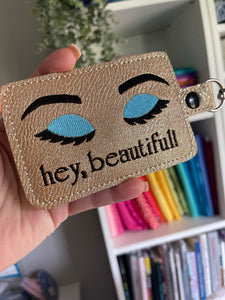 Gorgeous Eyes Double Sided Luggage Tag Design for 5x7 Hoops