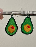 Avocado FSL Earrings - In the Hoop Freestanding Lace Earrings