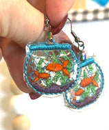 Fishbowl Earrings for Clear Vinyl