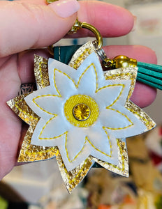 Sunflower 3D Rivet Keyfob 4x4