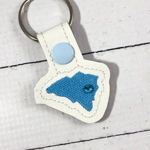 Tiny South Carolina snap tab In The Hoop embroidery design