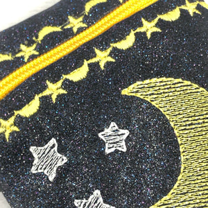 Moon and Stars Zipper Pouch 4x4