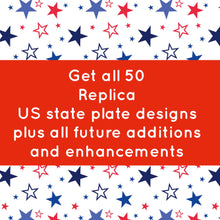 Conjunto completo de diseños de pestañas a presión para bordado de placas estatales de EE. UU.