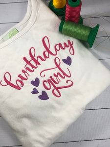 Birthday Girl 5x7 Embroidery Design