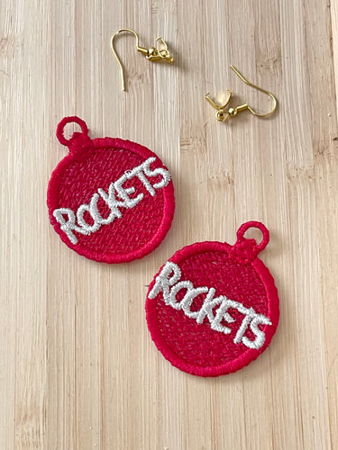 ROCKETS FSL Earrings - In the Hoop Freestanding Lace Earrings