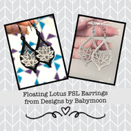 Boucles d’oreilles Floating Lotus FSL - Boucles d’oreilles en dentelle autoportantes In the Hoop