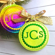 BLANK Beaded Monogram Frame Ornament for 4x4 hoops