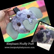 Elephant Fluffy Puff - Dans le motif de broderie cerceau