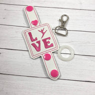 Gymnastics Dance Love Water Bottle Holder Double Snap Tab