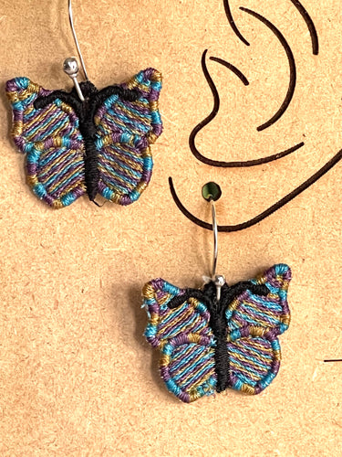 Pendientes Butterfly FSL - Pendientes de encaje independientes en el aro