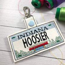 Indiana Plate Embroidery Snap Tab