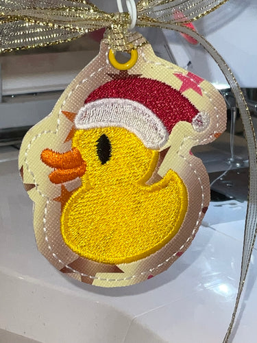 Ornement de Noël Ducky en caoutchouc pour cerceaux 4x4