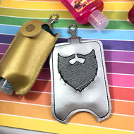 NEW SIZE Hipster Hand Sanitizer Holder Snap Tab Version In the Hoop Embroidery Project 3 oz DT for 5x7 hoops