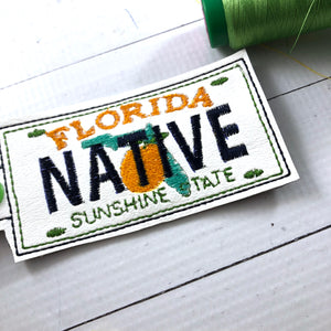 Florida Plate Embroidery Snap Tab