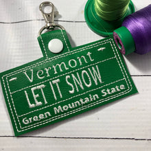 Vermont Plate Embroidery Snap Tab