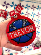 Split Lacrosse BLANK Applique Bag Tag OR Ornament for 4x4 hoops