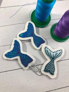 Mermaid Tail Applique Feltie embroidery design