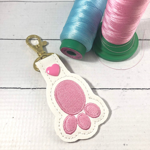 Rabbit Foot Bunny Foot Snap Tab In the Hoop Embroidery Design