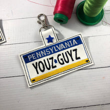 Pennsylvania Plate Embroidery Snap Tab