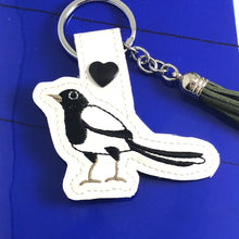 Magpie snap tab In the Hoop embroidery design