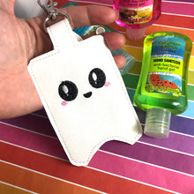 NEW SIZE Cute Kawaii Face Hand Sanitizer Holder Snap Tab Version In the Hoop Embroidery Project 3 oz DT for 5x7 hoops