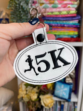 5K Running Boy snap tab - Backpack/Keyfob tag embroidery design
