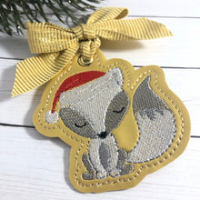 Wintery Fox Christmas Ornament for 4x4 hoops
