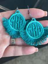 Vacay Freestanding Lace Fringe Earrings embroidery design