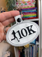 10K Running Boy snap tab - Backpack/Keyfob tag embroidery design