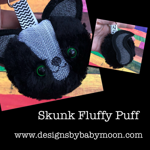 Skunk Fluffy Puff - Diseño de bordado en el aro