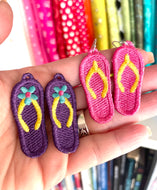 Boucles d’oreilles FSL Flip Flop - Boucles d’oreilles en dentelle autoportantes In the Hoop
