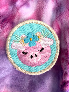 Pretty Piggy Patch embroidery design