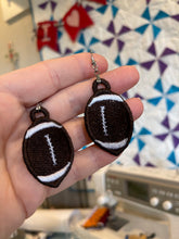 Football FSL Earrings - Freestanding Lace Earring Design - In the Hoop Embroidery Project American Football