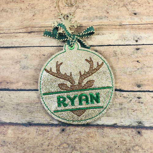 Split Buck Personalized Ornament