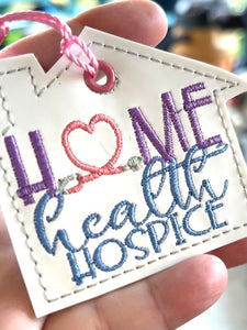 Home Health Hospice Eyelet Tag Charm pour cerceaux 4x4