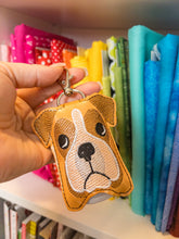 Boxer Hand Sanitizer Holder Snap Tab Version In the Hoop Embroidery Project 1 oz for 5x7 hoops