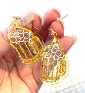 Beer Mug or Root Beer Mug Earrings for Clear Vinyl
