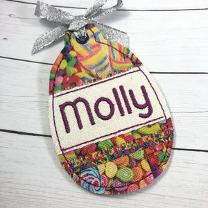 BLANK Egg Applique Ornament for 4x4 hoops